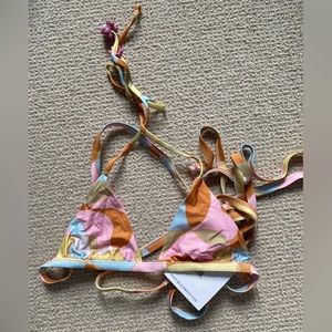 NWT Beach Riot Winnie Bikini Top Waikiki Wave size small
